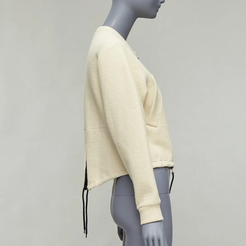 Marni Cream Cropped Bomber Jacket Beige Cotton Never worn - Box View