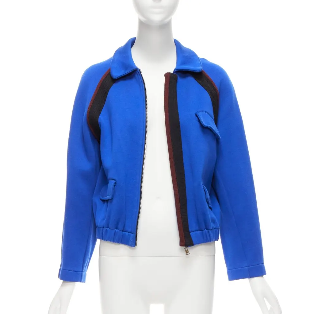Marni Electric Blue Bomber Jacket Blue Cotton Very good - Inside View