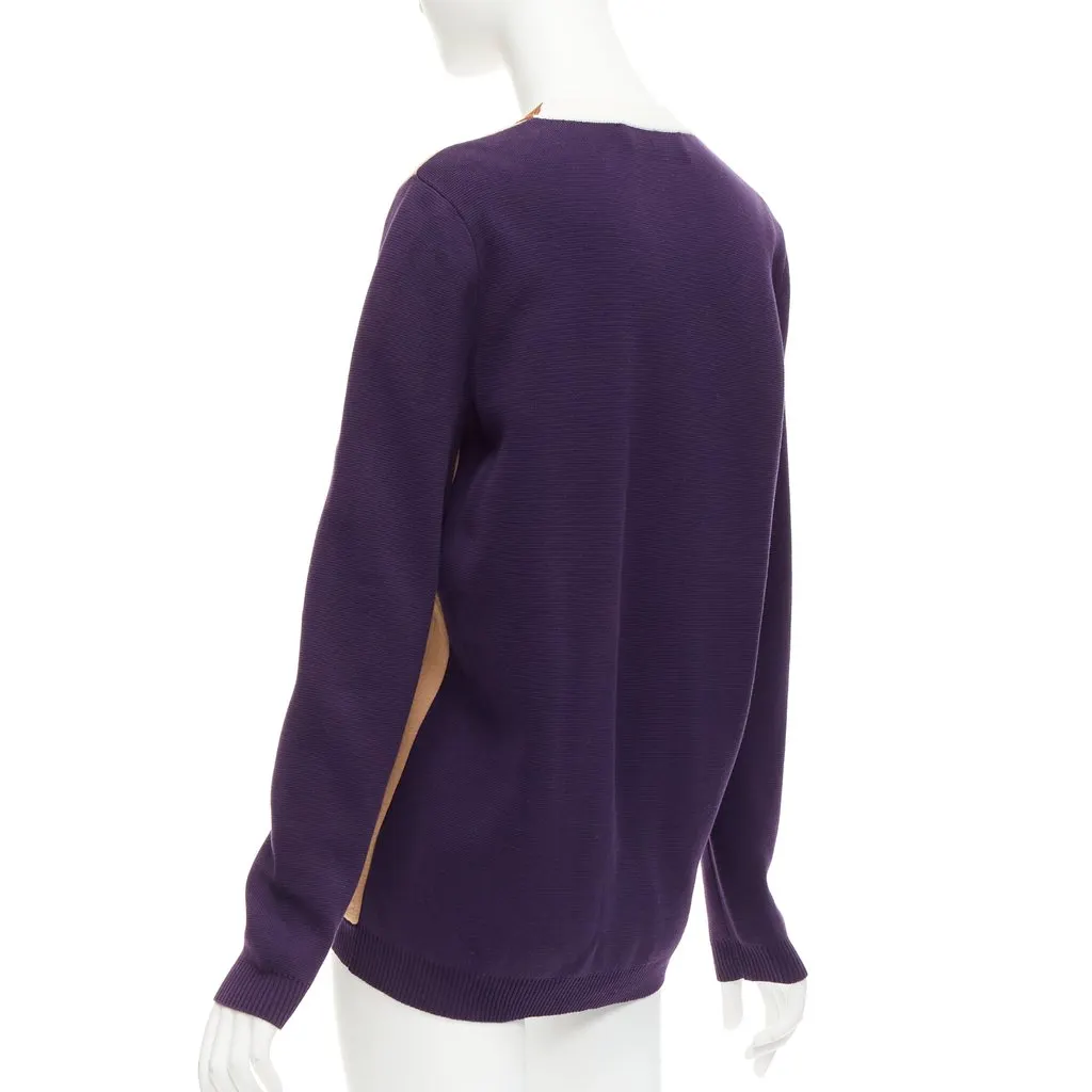 Marni Colorblocked Cardigan Beige Cotton Never worn - Back View
