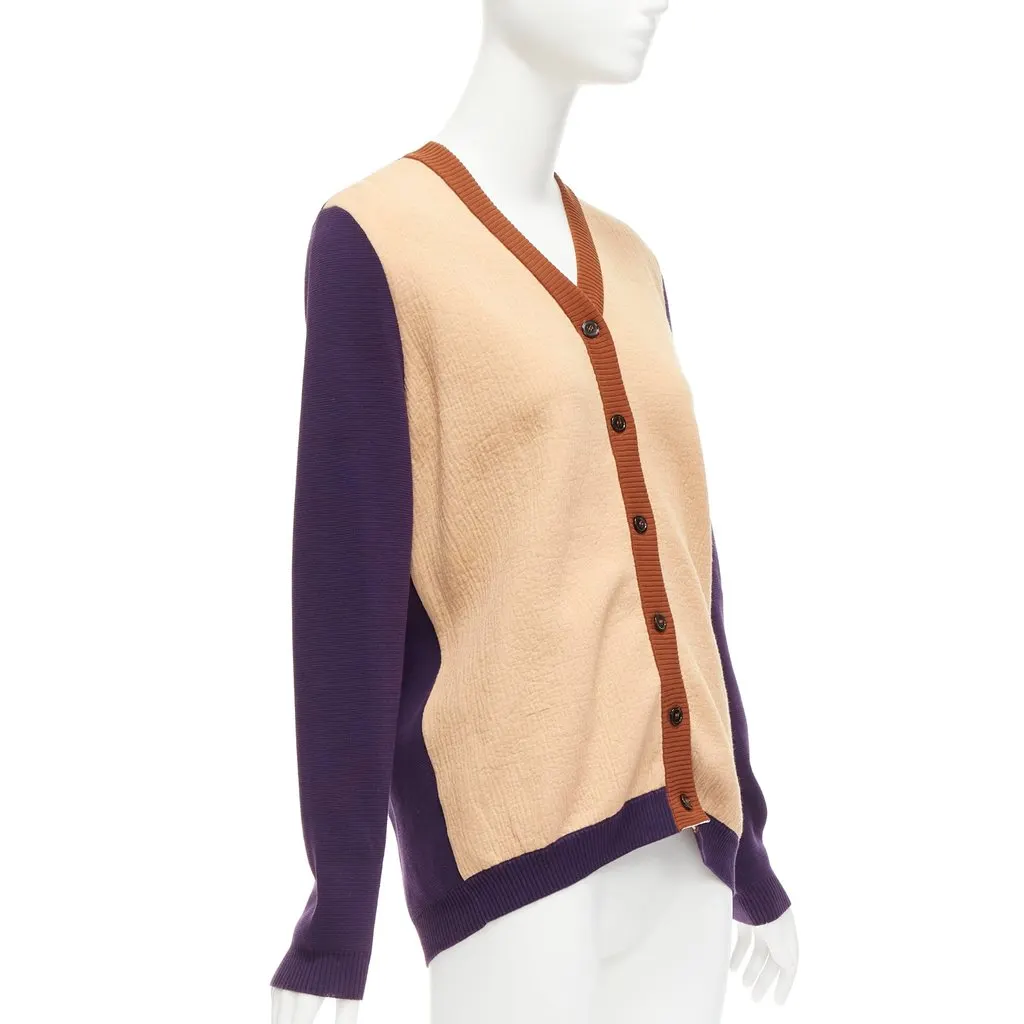 Marni Colorblocked Cardigan Beige Cotton Never worn - Inside View