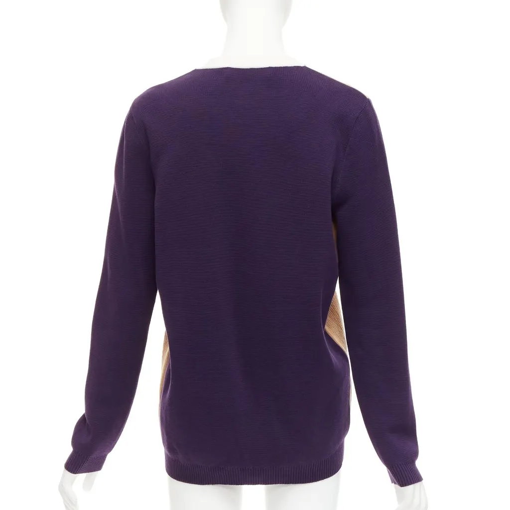 Marni Colorblocked Cardigan Beige Cotton Never worn - Box View