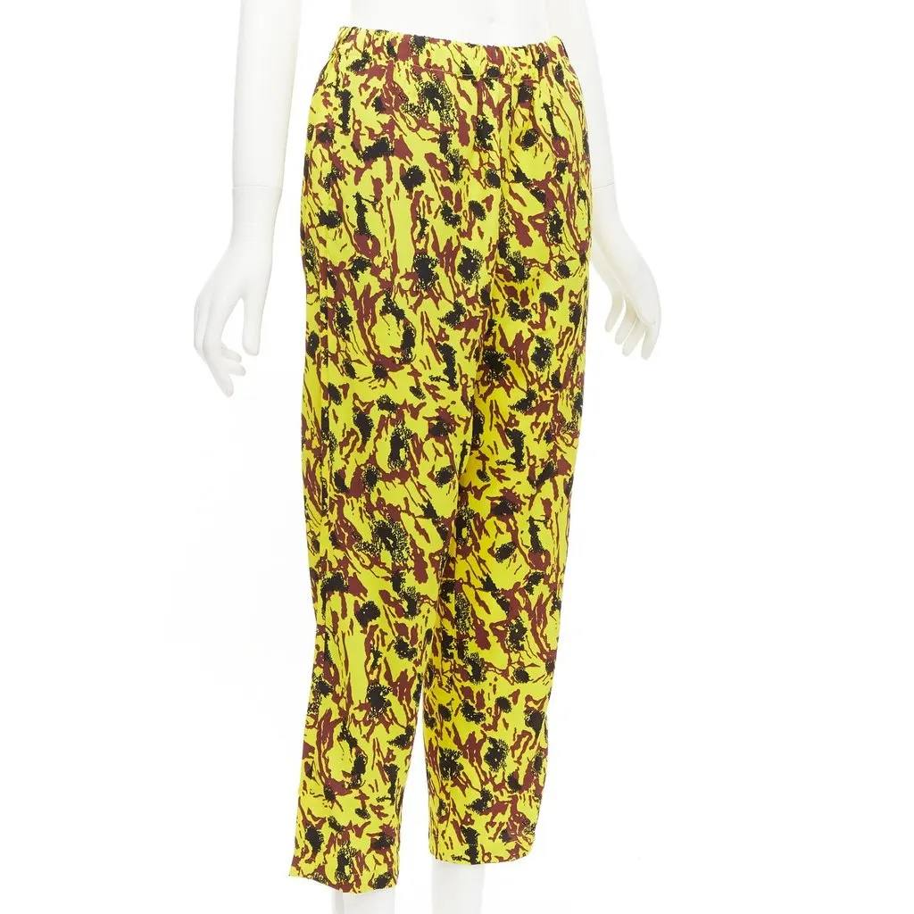 Marni Abstract Drop Pants Yellow Viscose Good - Back View