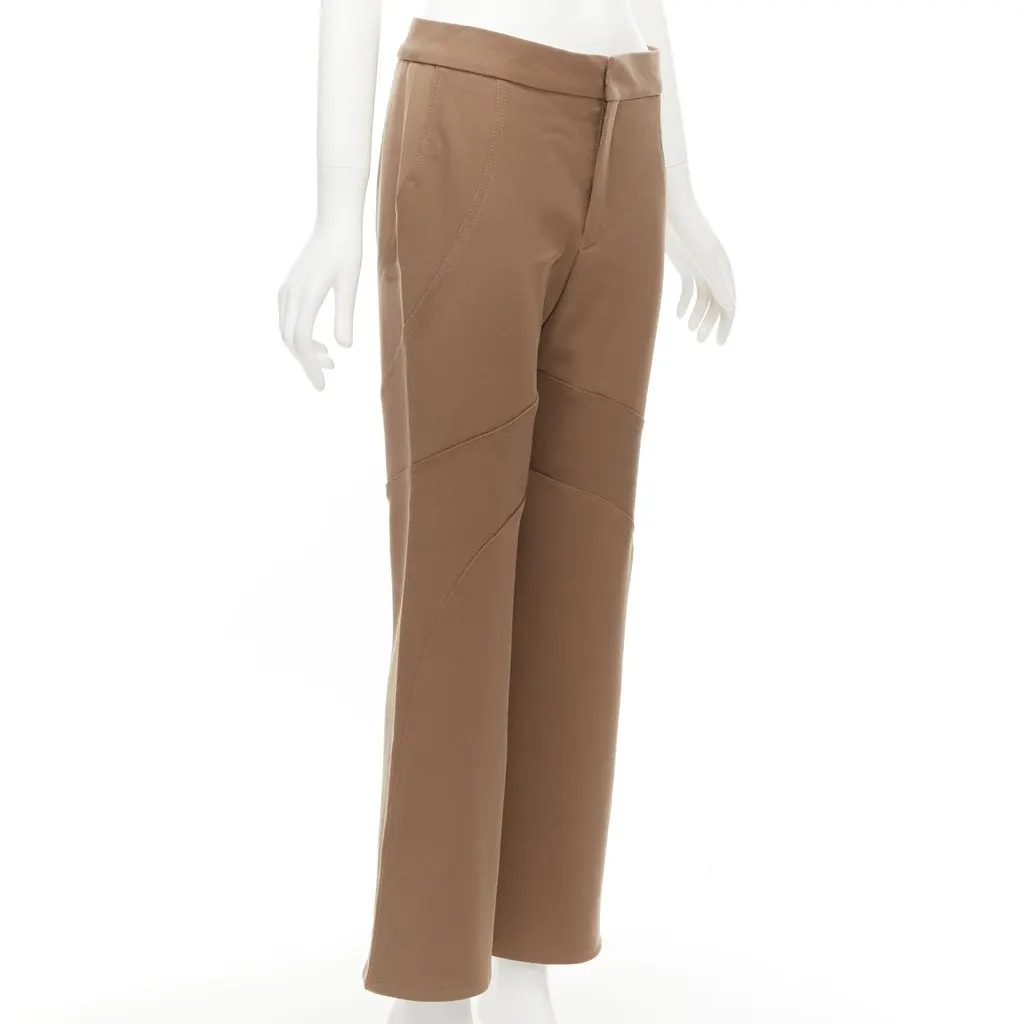 Marni Curved Flared Pants Brown Wool Never worn - Inside View