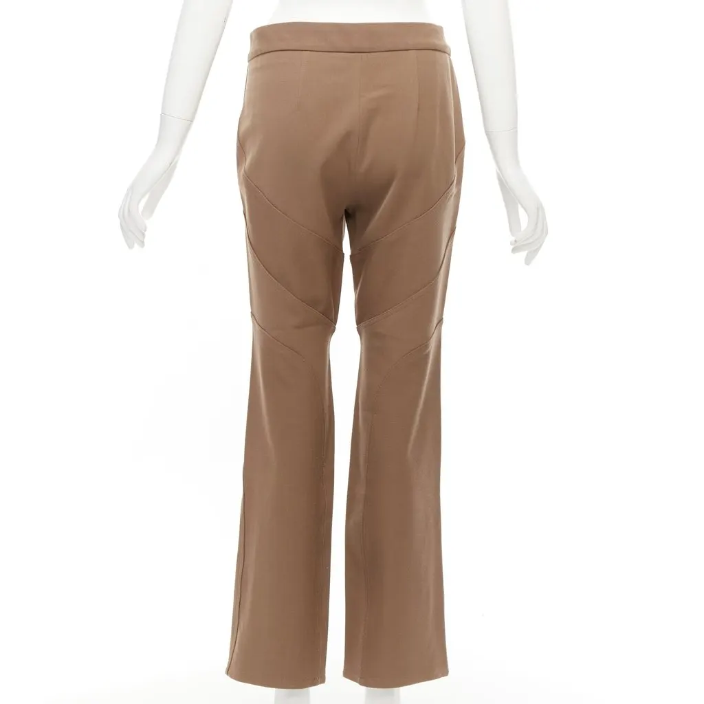 Marni Curved Flared Pants Brown Wool Never worn - Box View