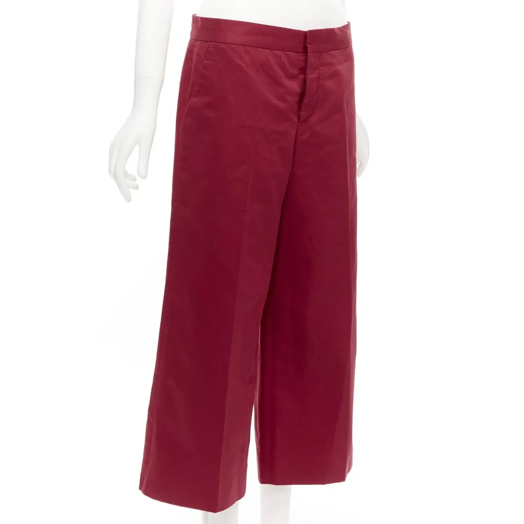 Marni Red Cropped Pants Red Cotton Never worn - Inside View