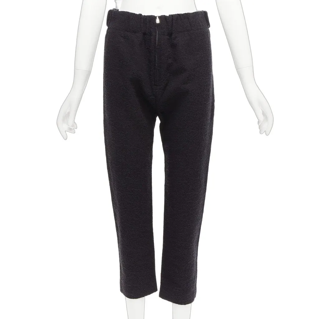 Marni Jacquard Tapered Pants Black Cotton Never worn - Front View