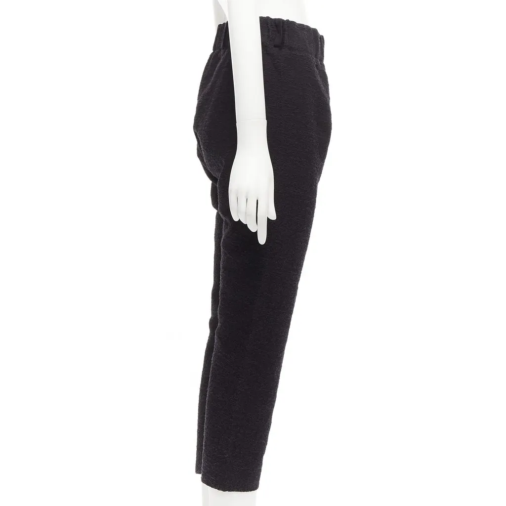 Marni Jacquard Tapered Pants Black Cotton Never worn - Model View