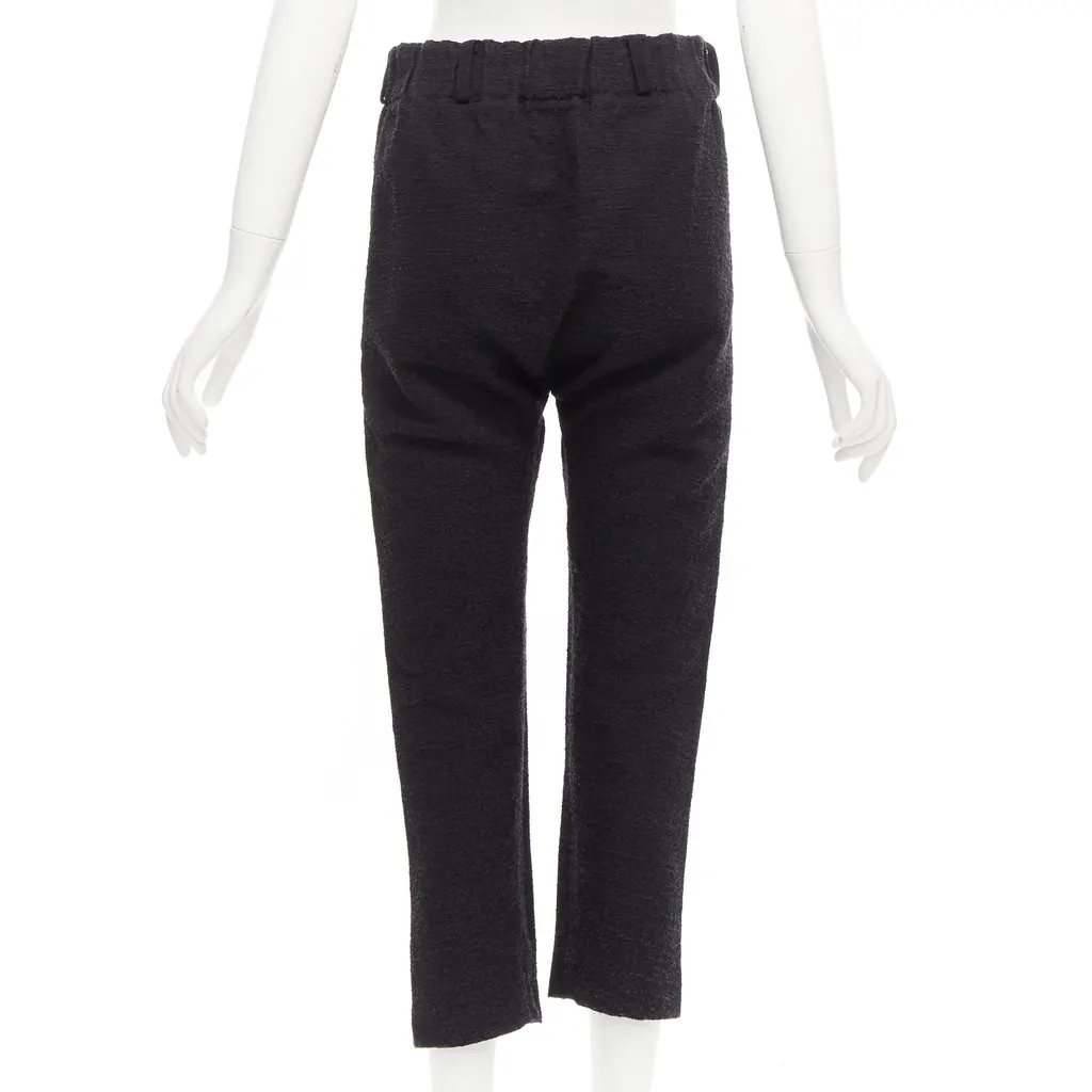 Marni Jacquard Tapered Pants Black Cotton Never worn - Box View