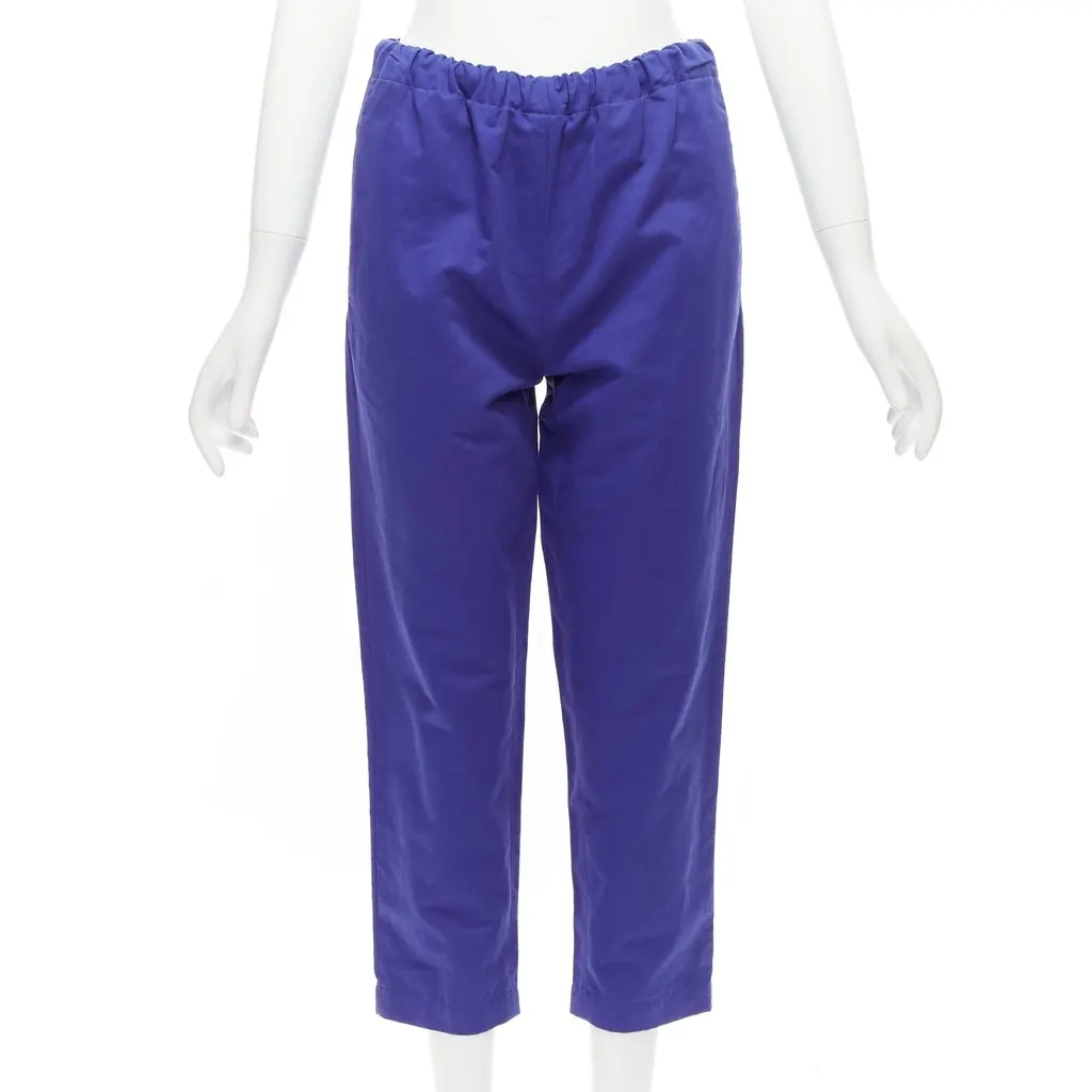 Marni Drawstring Cropped Pants Blue Cotton Never worn - Inside View