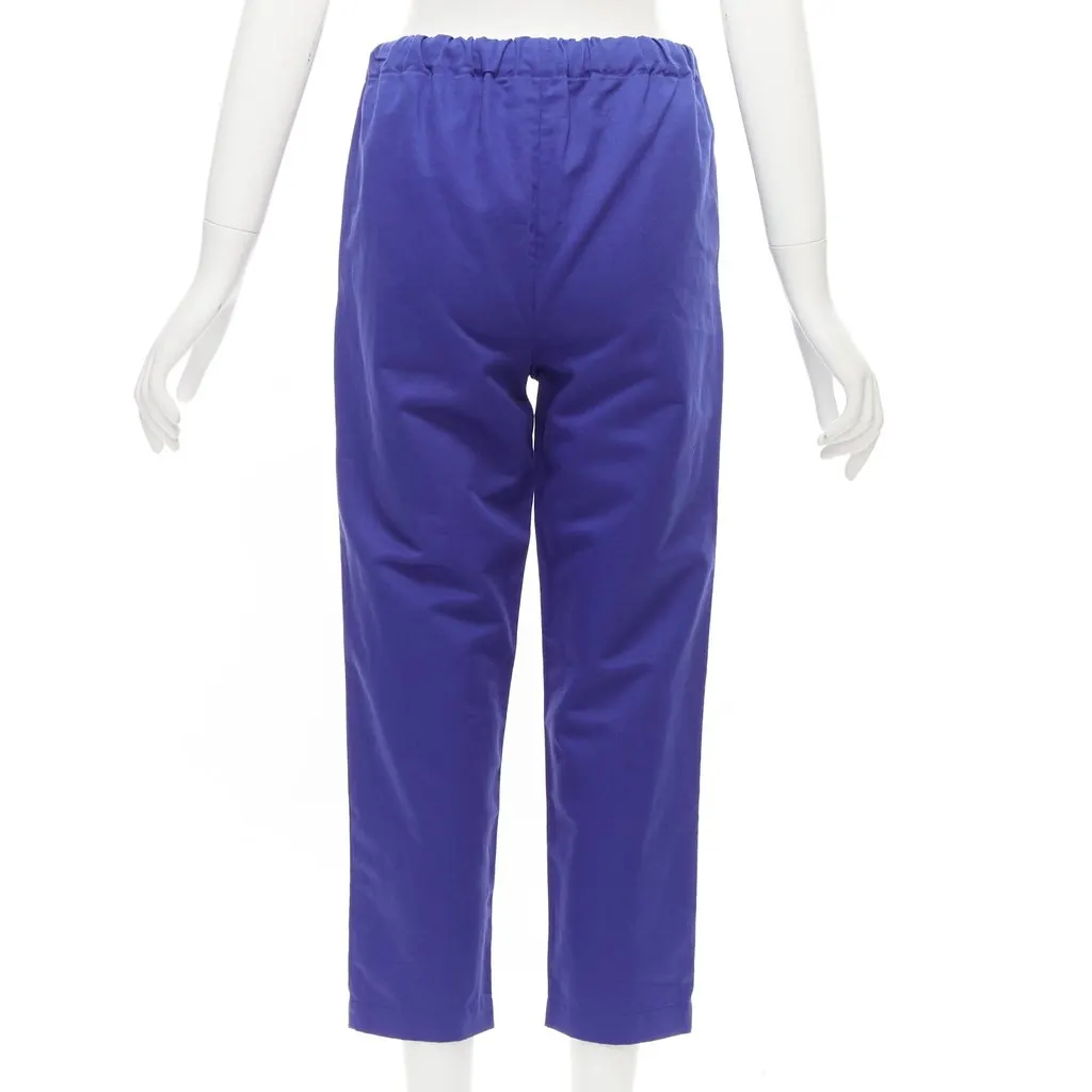Marni Drawstring Cropped Pants Blue Cotton Never worn - Box View