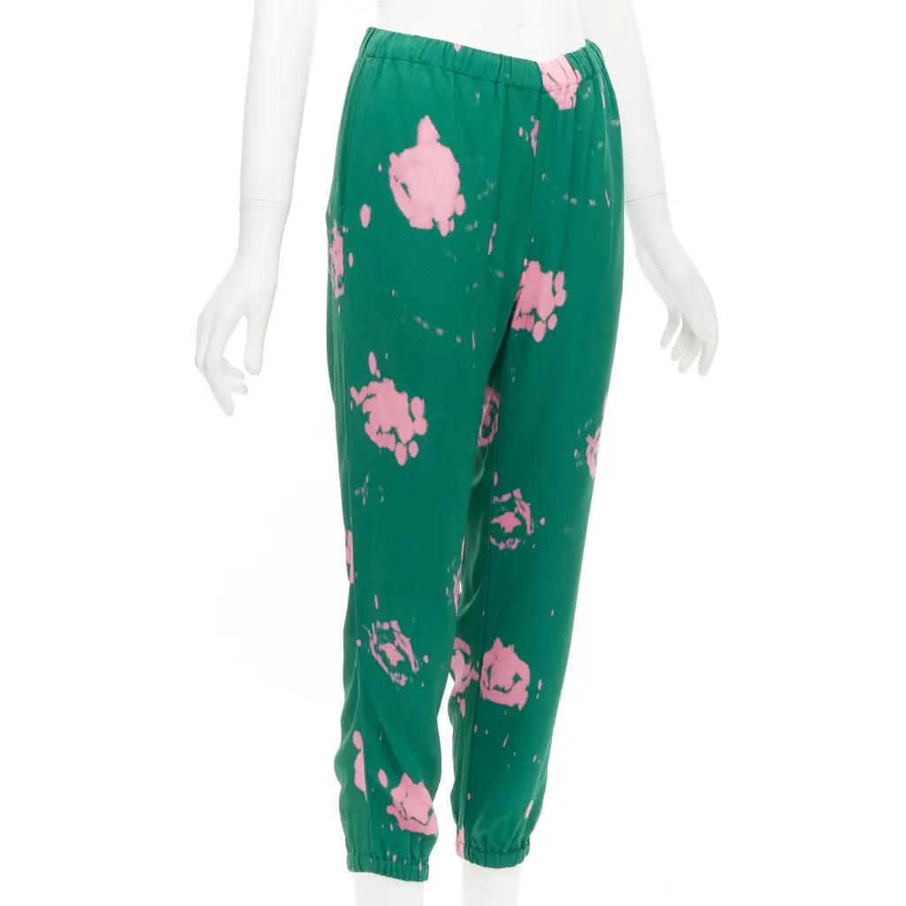 Marni Tie-Dye Casual Pants Green Viscose Never worn - Inside View