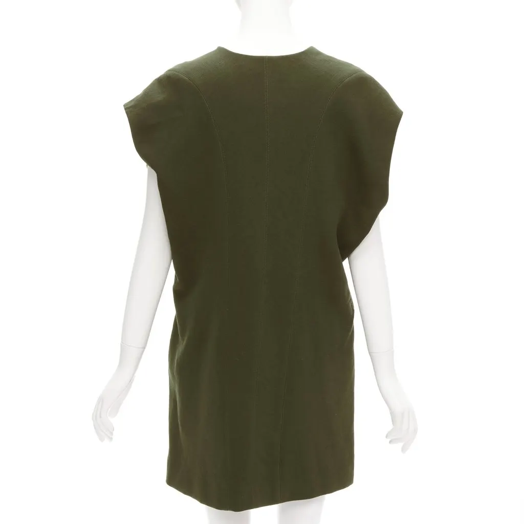 Marni Olive Mini Dress Khaki Wool Very good - Box View