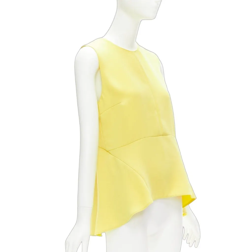 Marni Darted Peplum Top Yellow Acetate Never worn - Front View