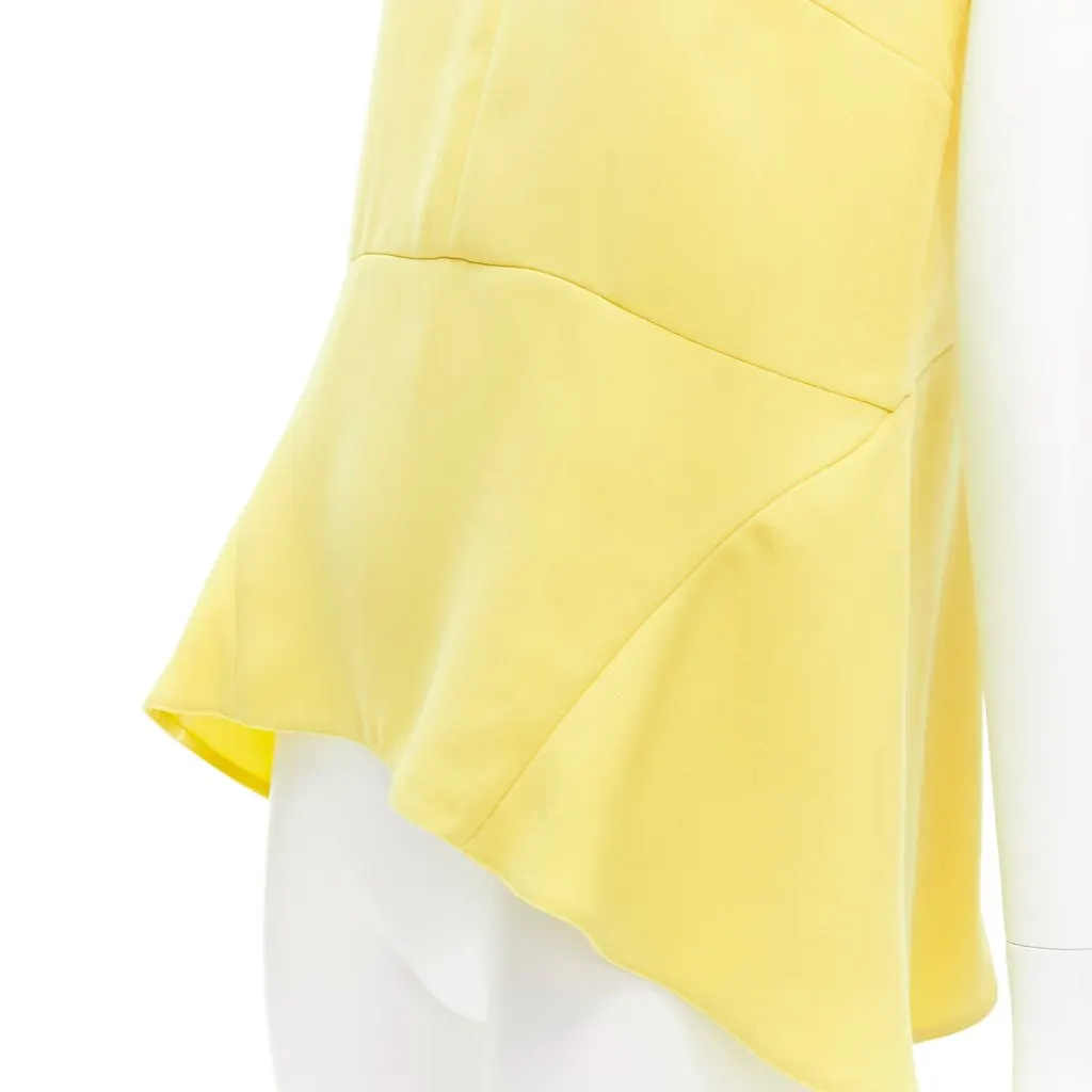 Marni Darted Peplum Top Yellow Acetate Never worn - Back View