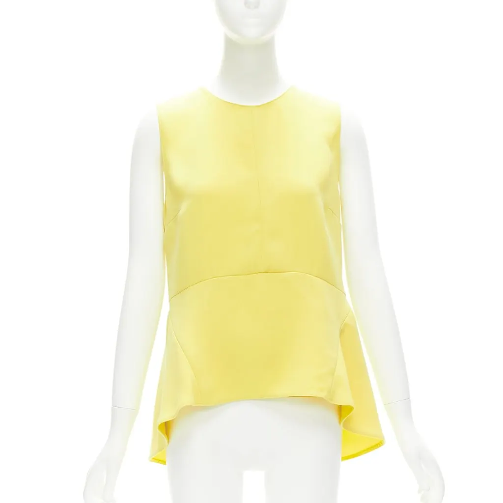Marni Darted Peplum Top Yellow Acetate Never worn - Inside View