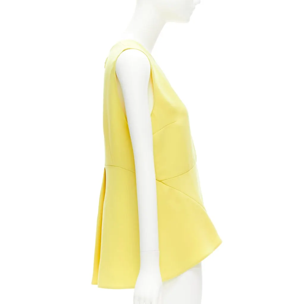 Marni Darted Peplum Top Yellow Acetate Never worn - Model View