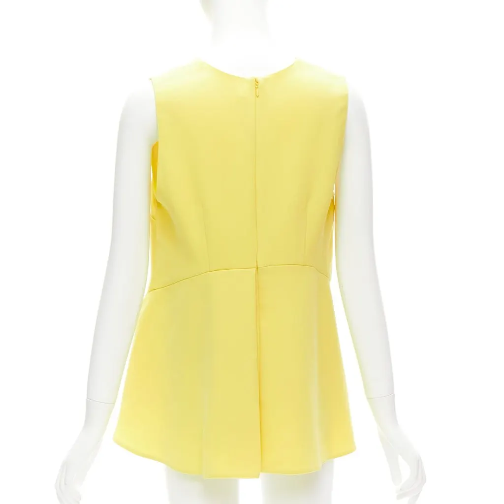 Marni Darted Peplum Top Yellow Acetate Never worn - Box View
