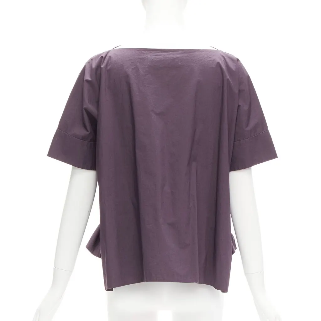 Marni Bow Belt Boxy Top Purple Cotton Very good - Box View