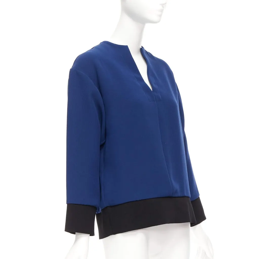 Marni Cocoon Ribbed Top Blue Polyester Never worn - Inside View