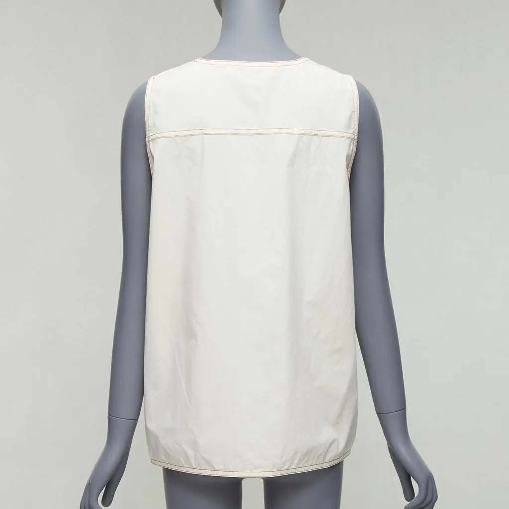 Marni Scoop Utility Vest Ecru Cotton Good - Box View