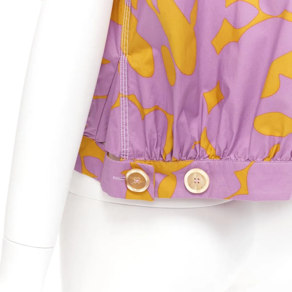 Marni Abstract Floral Vest Yellow Cotton Never worn - Back View