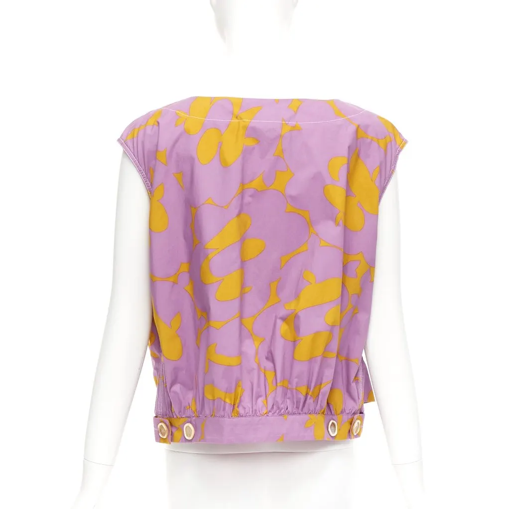 Marni Abstract Floral Vest Yellow Cotton Never worn - Box View