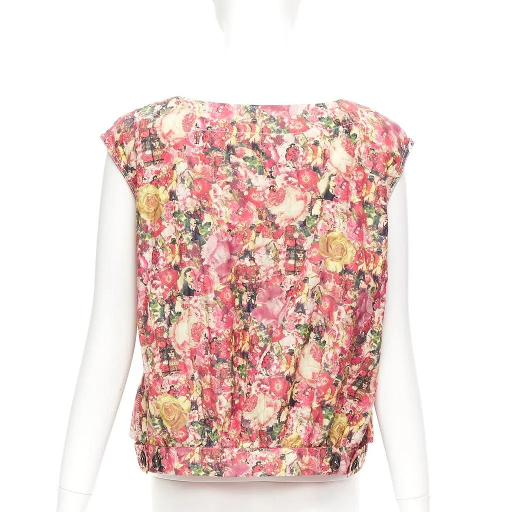 Marni Floral Button Vest Green Polyamide Never worn - Box View
