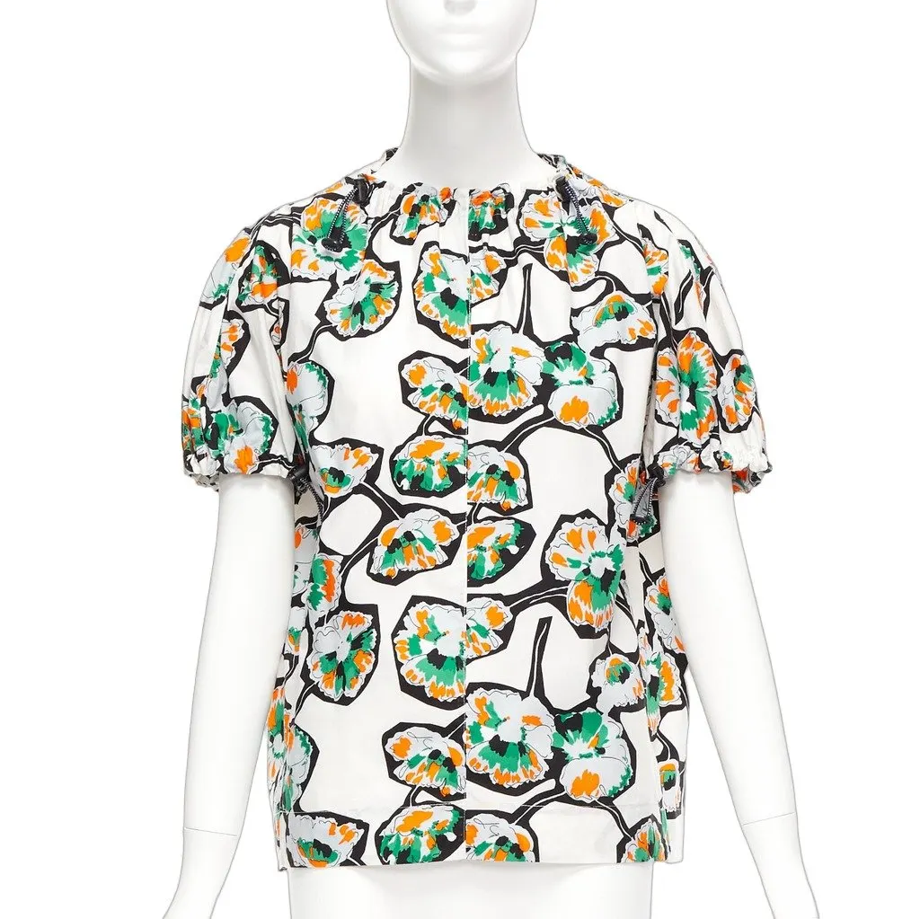 Marni Floral Toggle Shirt MultiColor Cotton Never worn - Front View