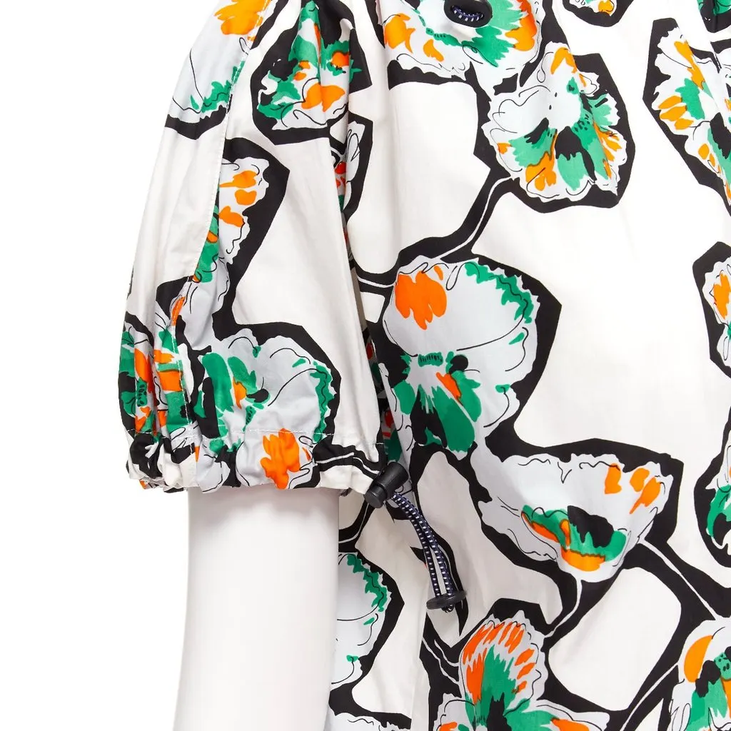 Marni Floral Toggle Shirt MultiColor Cotton Never worn - Back View