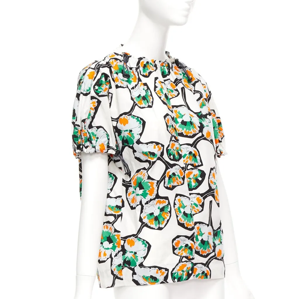 Marni Floral Toggle Shirt MultiColor Cotton Never worn - Inside View