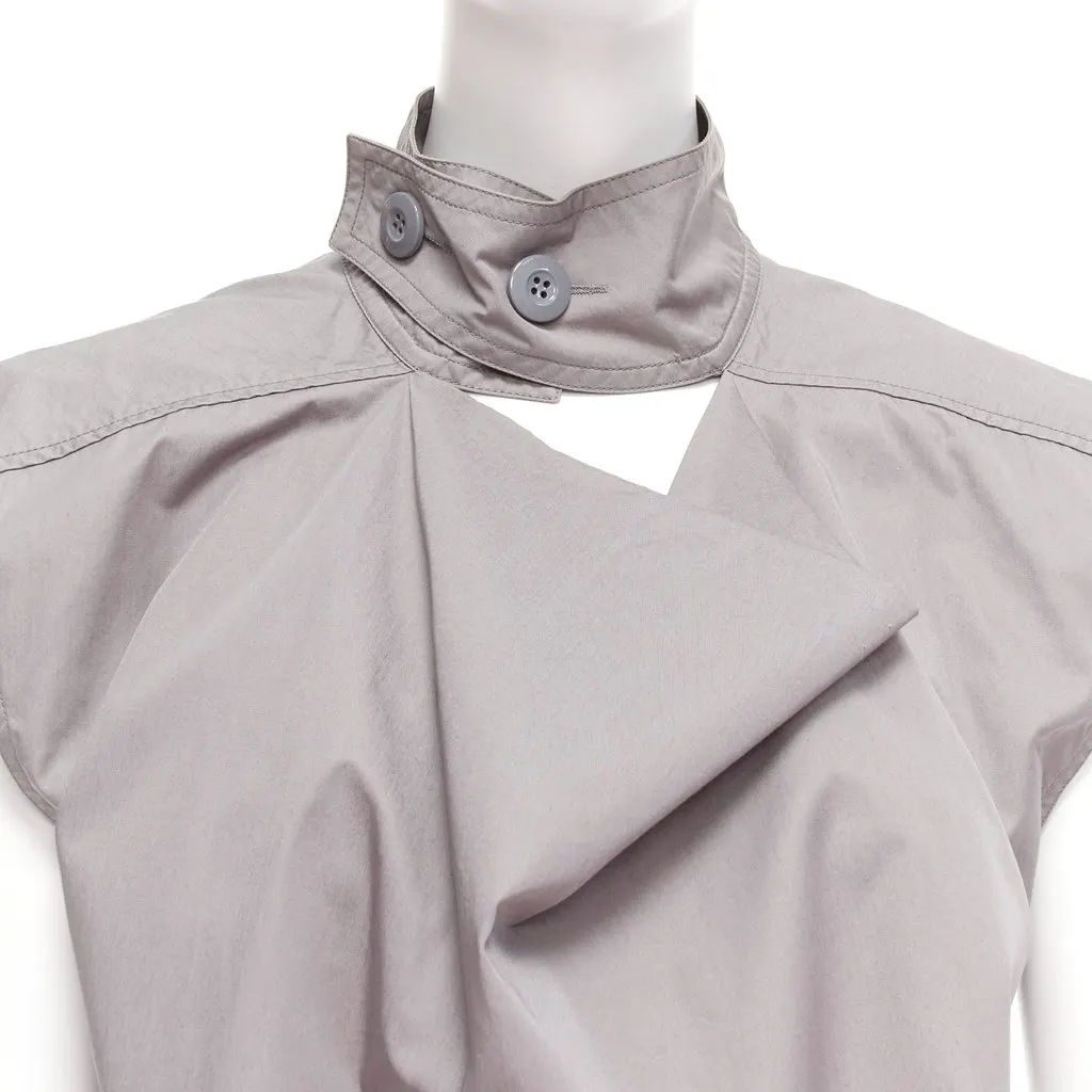 Marni Drape Utility Top Grey Cotton Very good - Back View