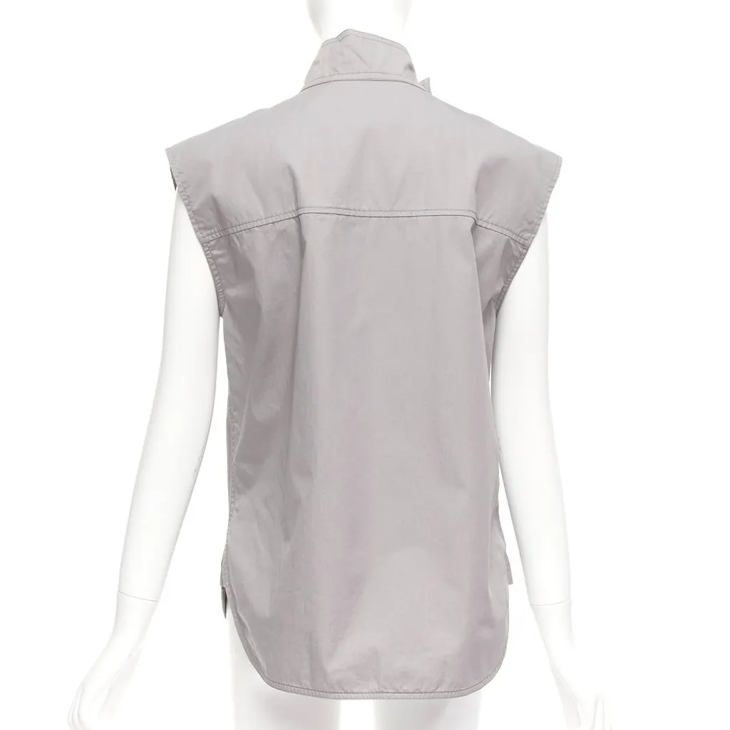 Marni Drape Utility Top Grey Cotton Very good - Box View