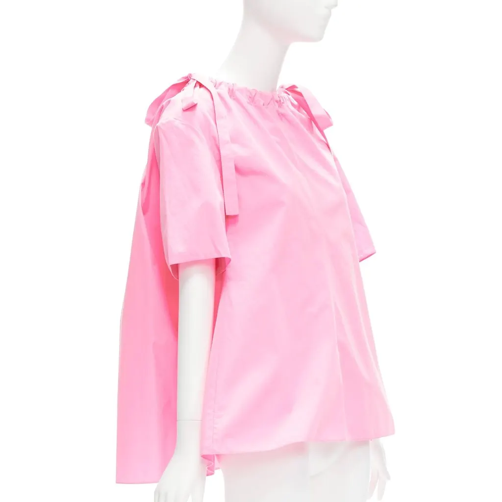 Marni Side Drawstring Top Pink Cotton Never worn - Front View