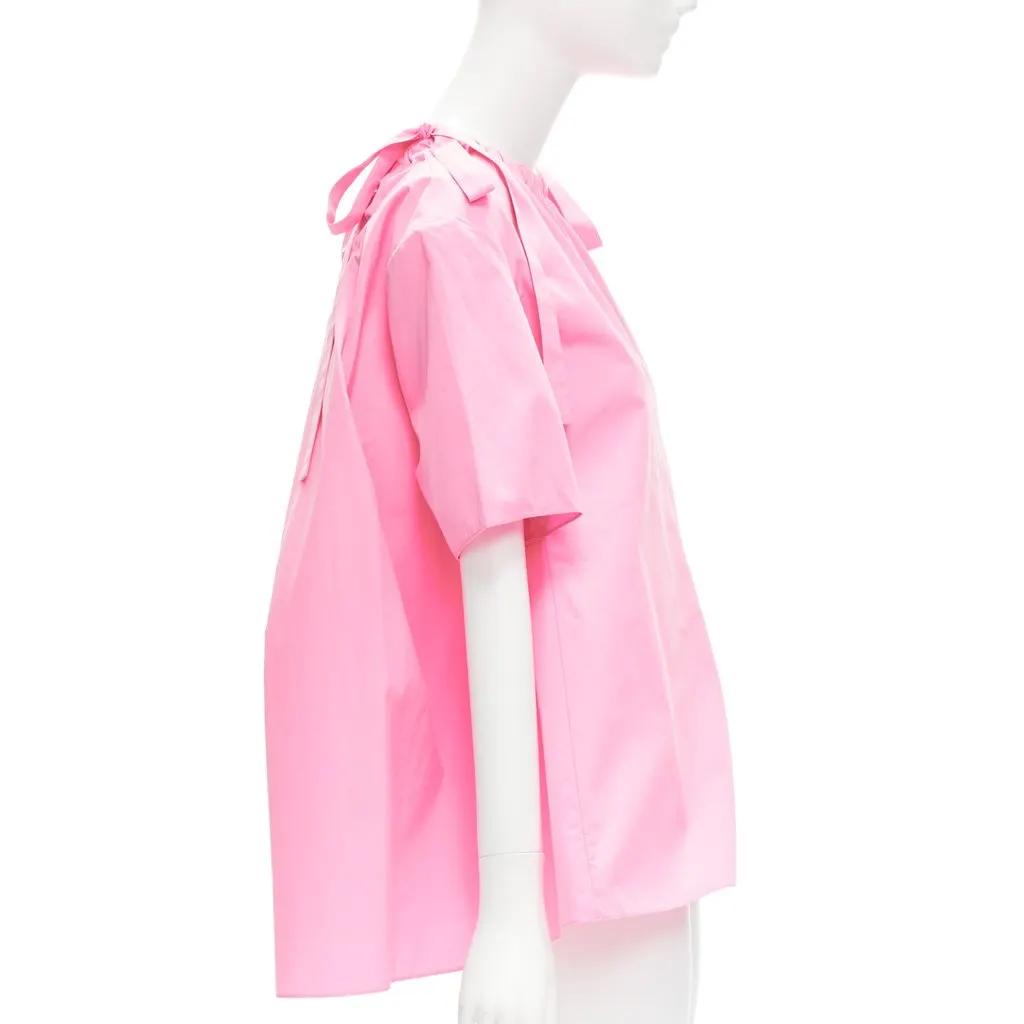 Marni Side Drawstring Top Pink Cotton Never worn - Model View