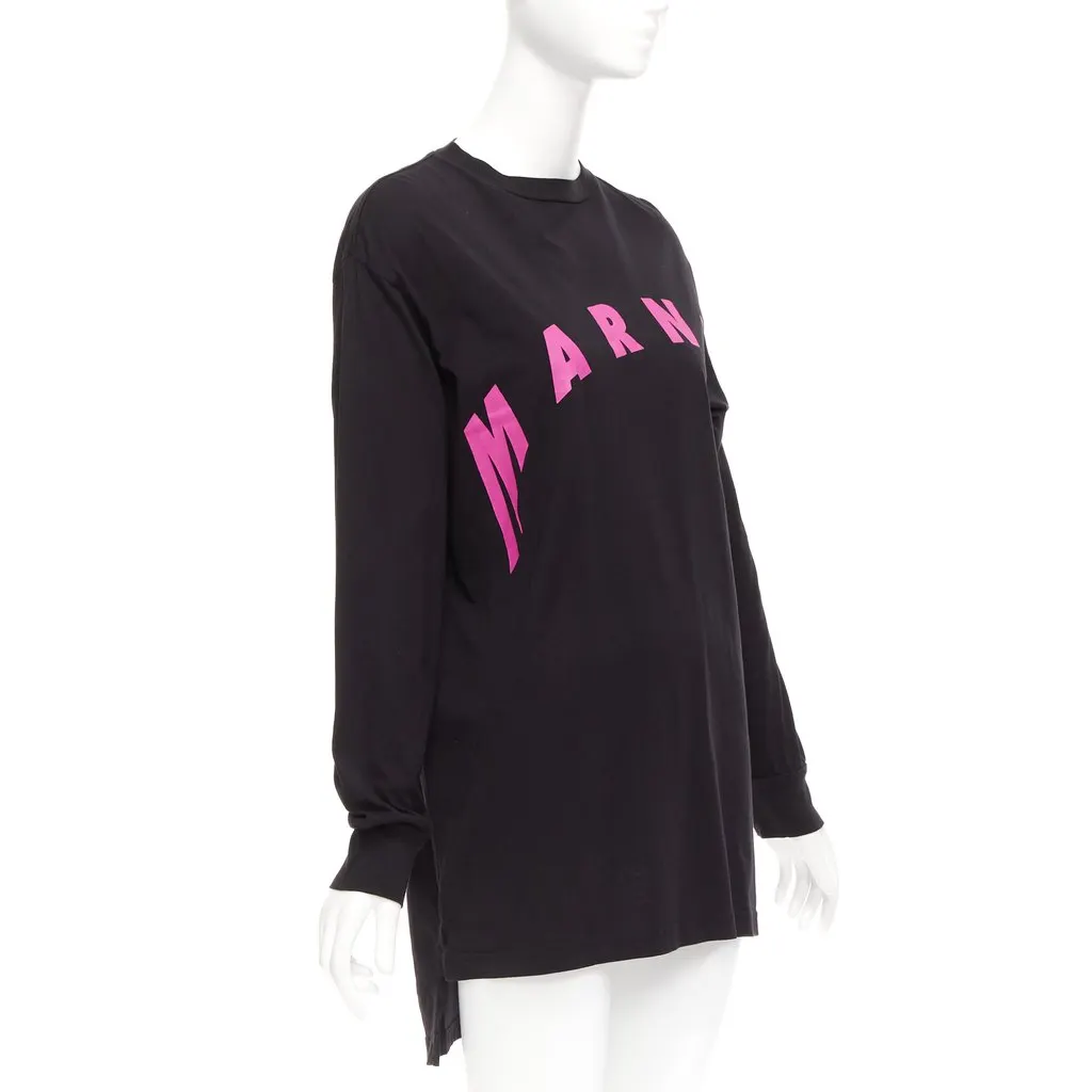 Marni Logo Sweater Dress Black Cotton Very good - Inside View