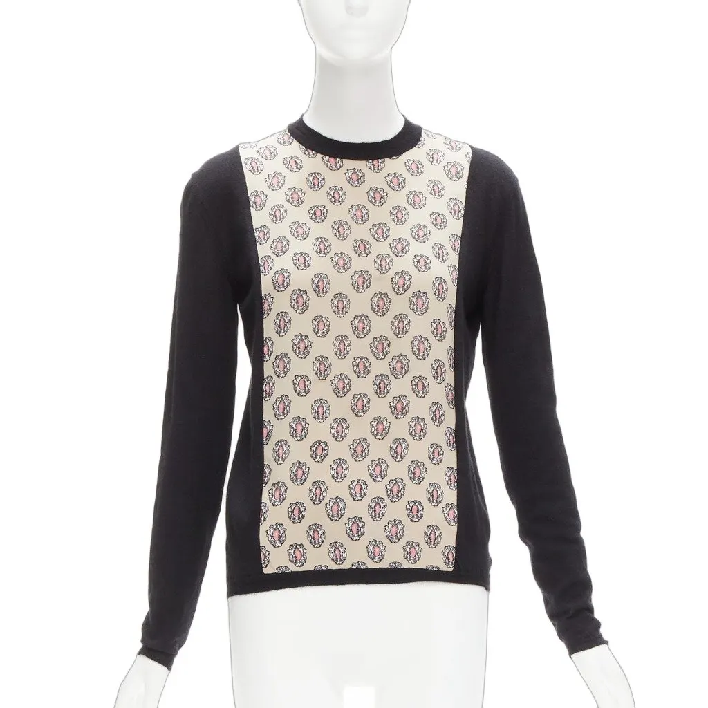 Marni Jewel Print Sweater Black Cashmere Good - Front View