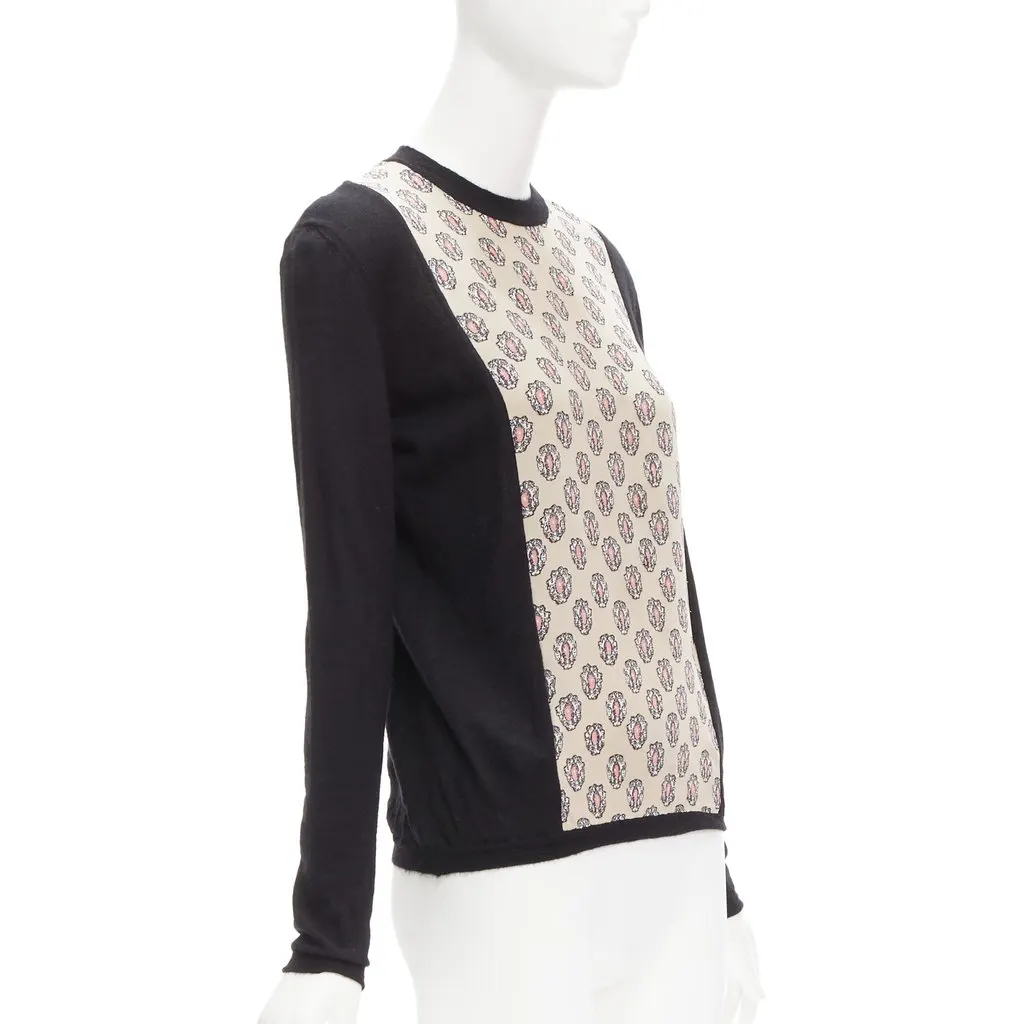 Marni Jewel Print Sweater Black Cashmere Good - Inside View