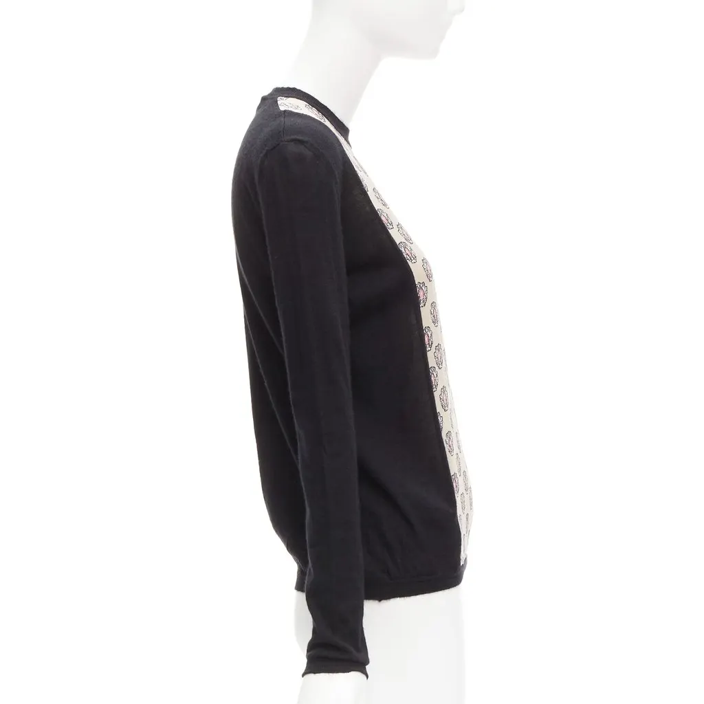 Marni Jewel Print Sweater Black Cashmere Good - Model View