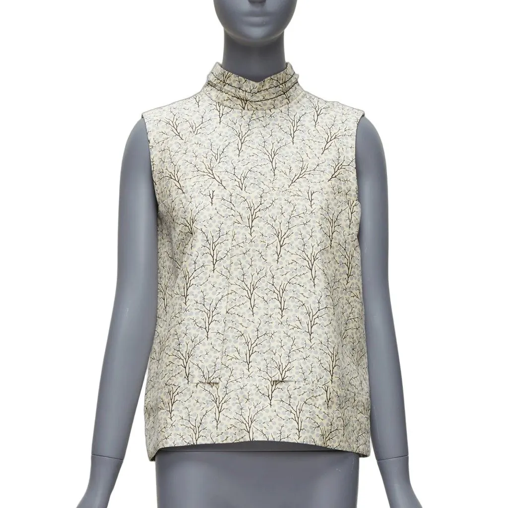 Marni Tree Print Vest Ecru Cotton Very good - Front View