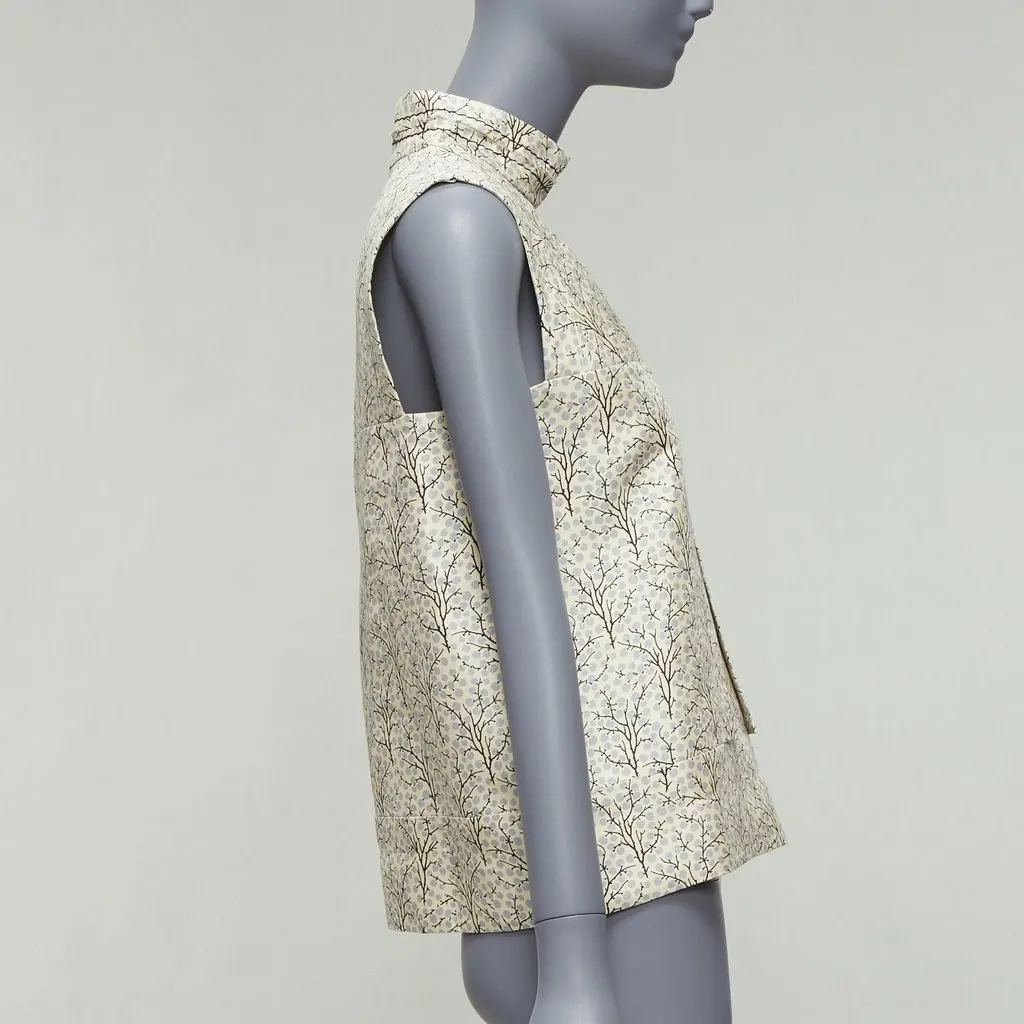 Marni Tree Print Vest Ecru Cotton Very good - Model View