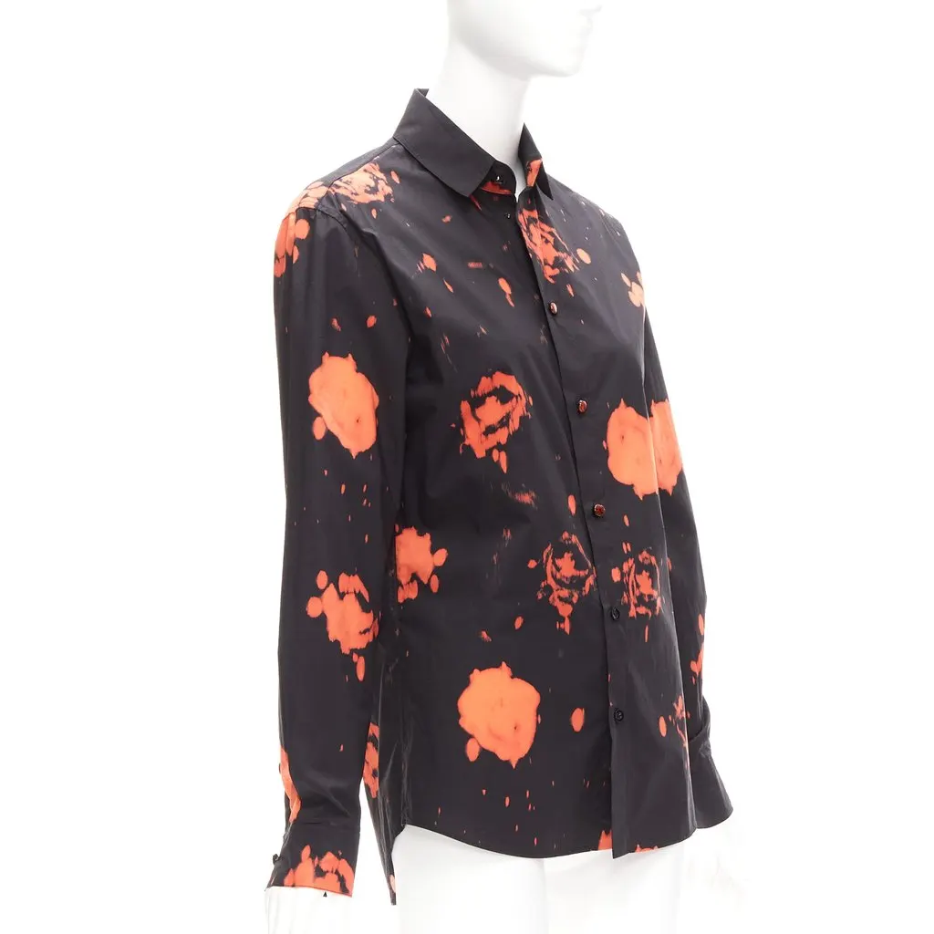 Marni Rose Tie Shirt Black Cotton Never worn - Inside View