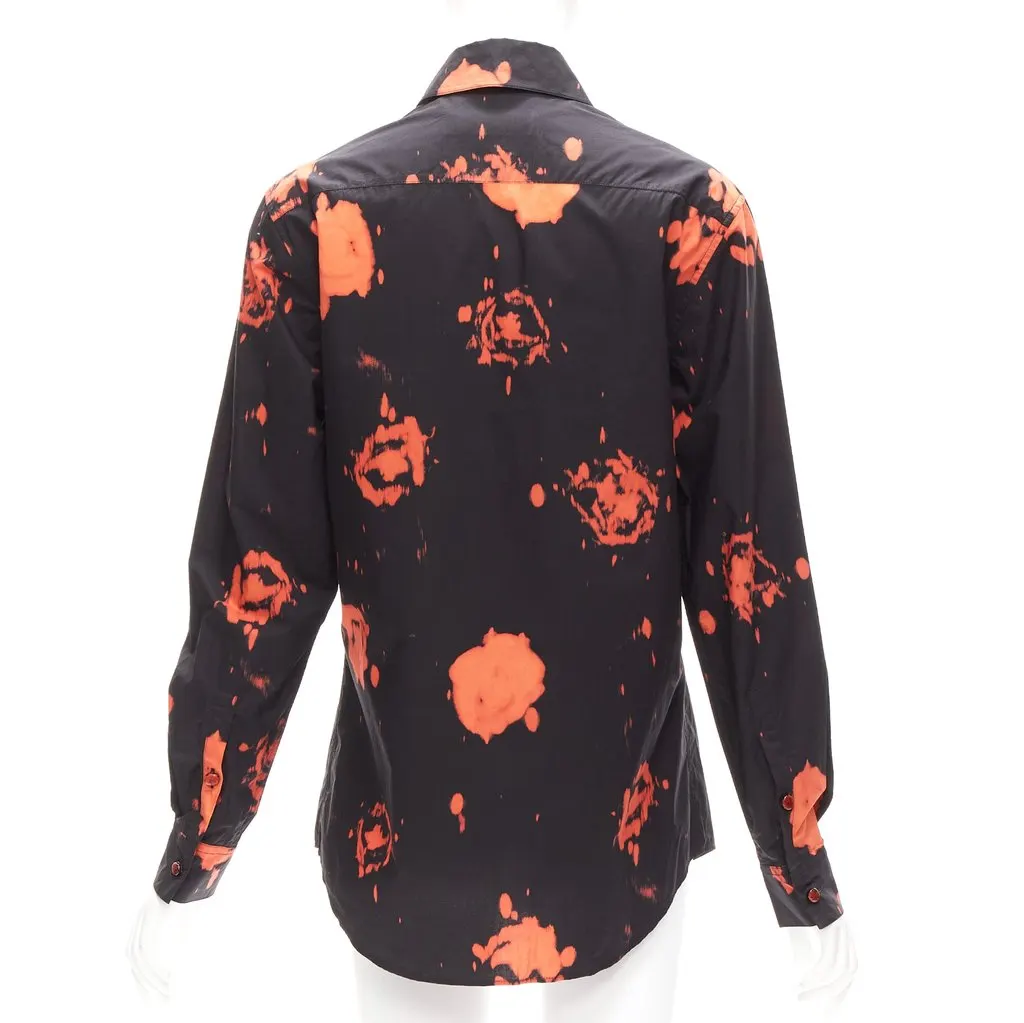 Marni Rose Tie Shirt Black Cotton Never worn - Box View