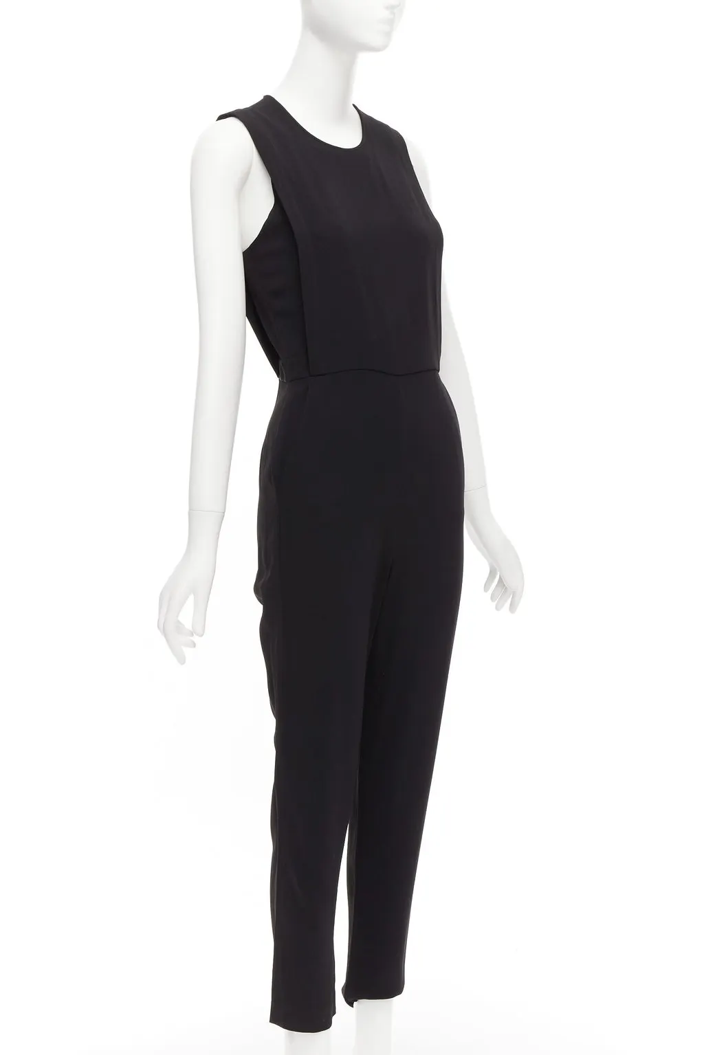 Theory Black Zip Jumpsuit Black Viscose Fair - Inside View