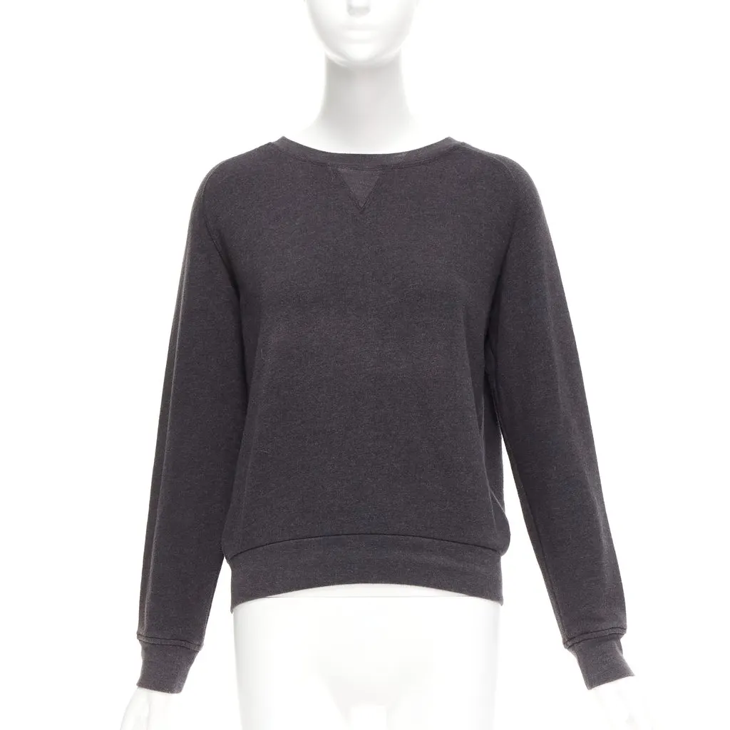 Dries Van Noten Zip Pullover Sweater Grey Cotton Very good - Back View