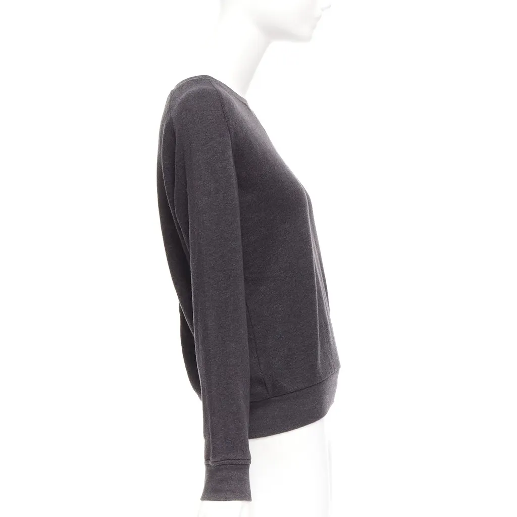 Dries Van Noten Zip Pullover Sweater Grey Cotton Very good - Model View