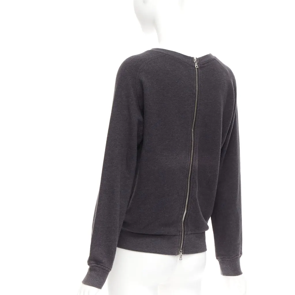 Dries Van Noten Zip Pullover Sweater Grey Cotton Very good - Box View
