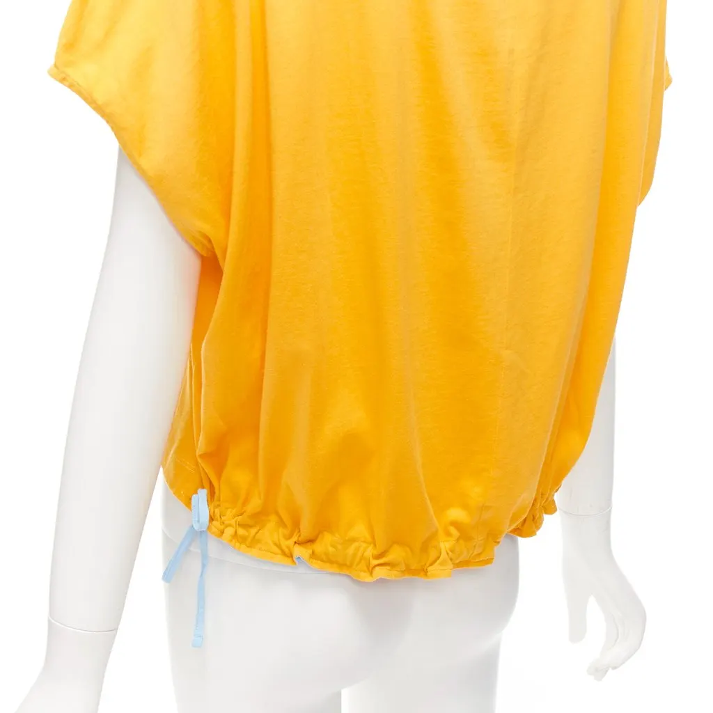 Marni Ruched Trim Tee Yellow Cotton Never worn - Back View
