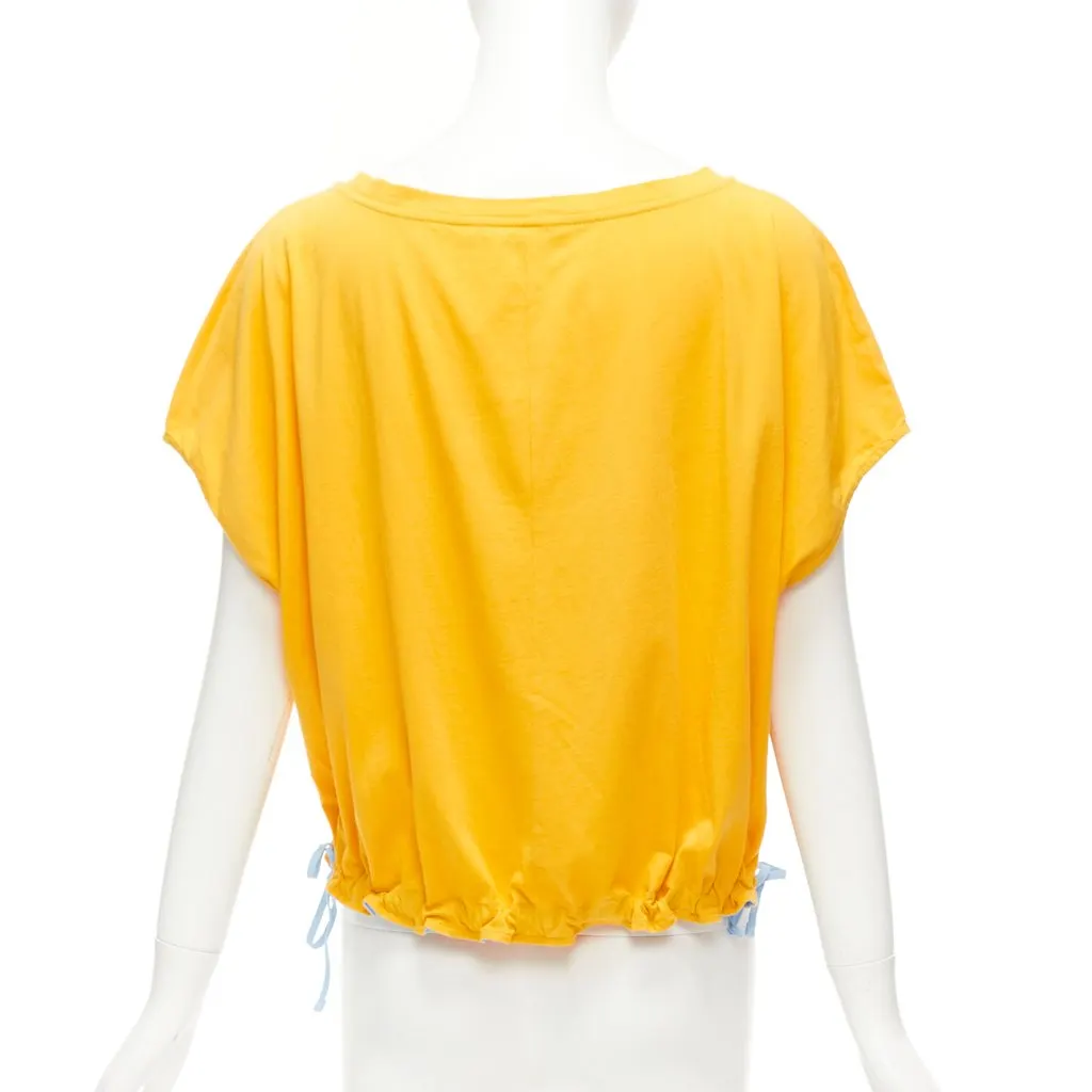 Marni Ruched Trim Tee Yellow Cotton Never worn - Box View