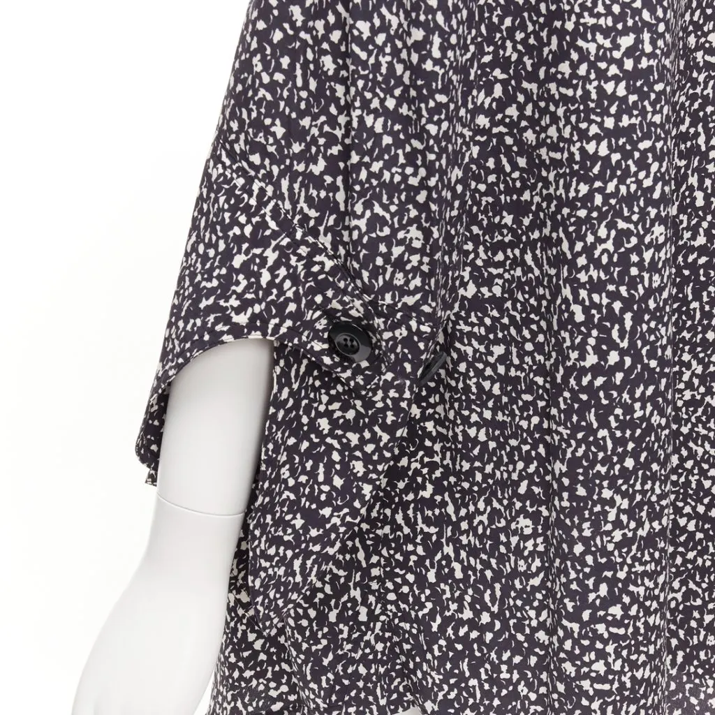 Marni Speckle Shirt Dress Black Silk Never worn - Back View
