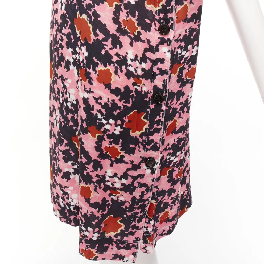 Marni Splash Print Dress Pink Viscose Never worn - Back View